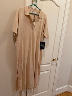 Tuckernuck Neutral Beige Collared Knit size L